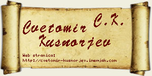 Cvetomir Kušnorjev vizit kartica